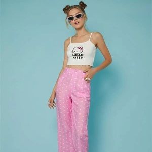 SHEIN X HELLO KITTY PINK PANTS